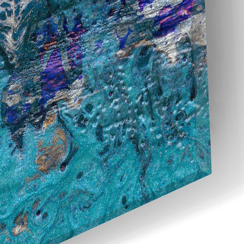  «Bering Strait 1» par Alicia Ludwig, art mural en verre acrylique, 24 po x 12 po