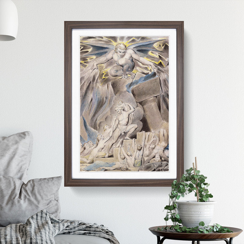 Overwhelmed by William Blake - Framed Print, 65cm H x 48cm W x 2cm D, Walnut Framed