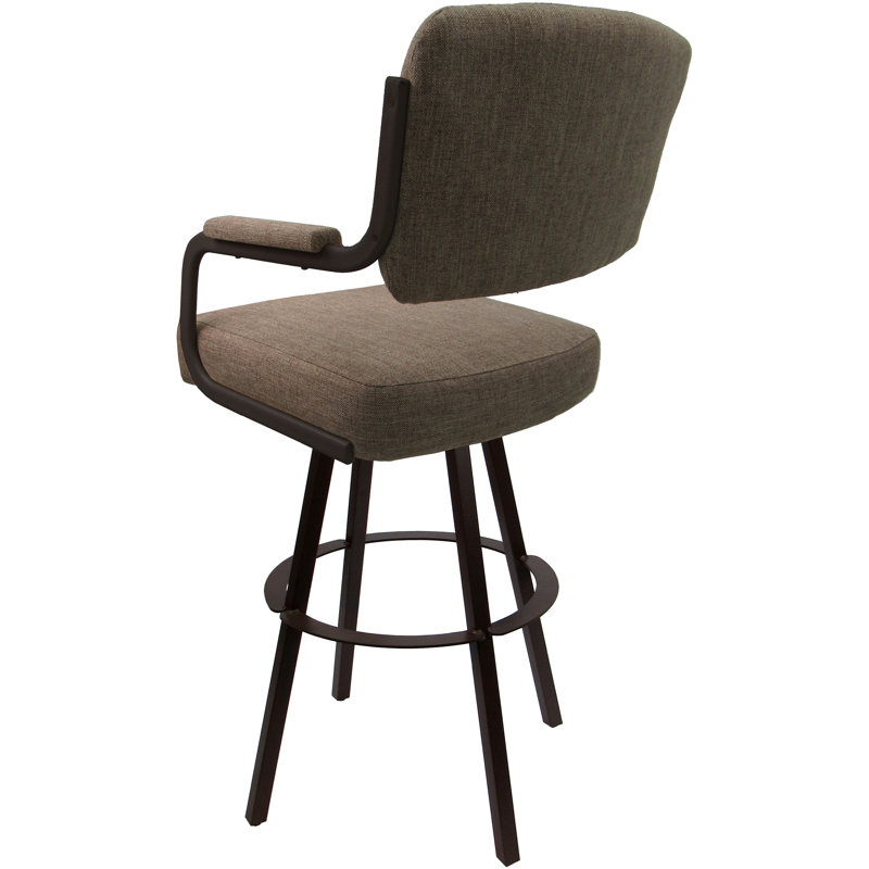 Tabouret pivotant rembourré Cessna, Beige, Brun, Counter Stool (26" Seat Height)