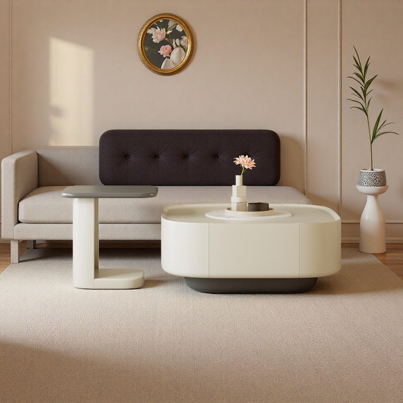 Table basse de style français crème