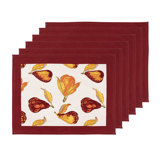 Orchard Pear Mats - Burgundy - 15" x 18"
