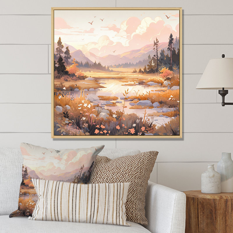 Sommet sérénité - paysages, impressions d'art mural, Cadre naturel flottant, H 30 po x l 30 po x P 1 po