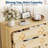 Dresser for Bedroom, Tall Dresser for Closet with Decorative Drawer Front Boho Large Clothes Storage Cabinet-871812045
