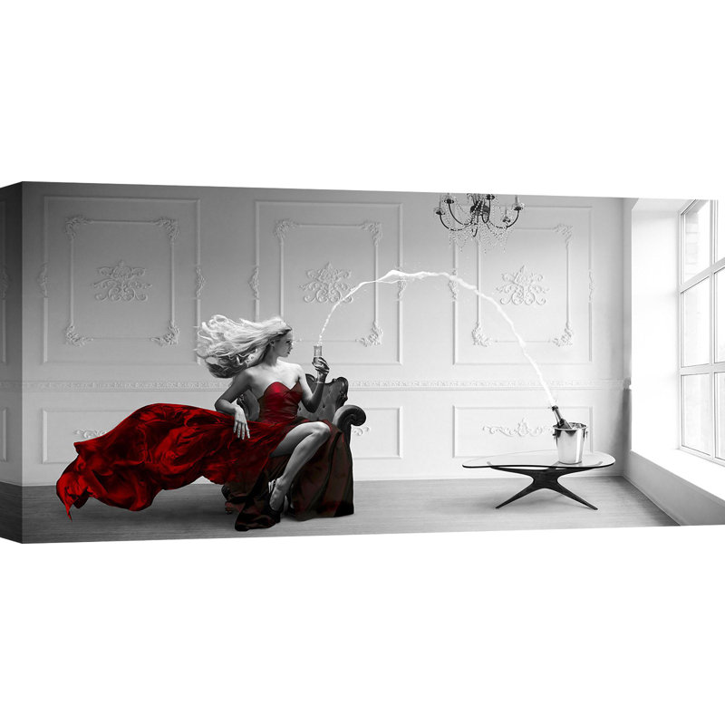 Champagne Zoom - Wrapped Canvas Print, 60cm H x 120cm W