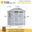Balconera 6X4.4FT Outdoor Garden Shed-122761111