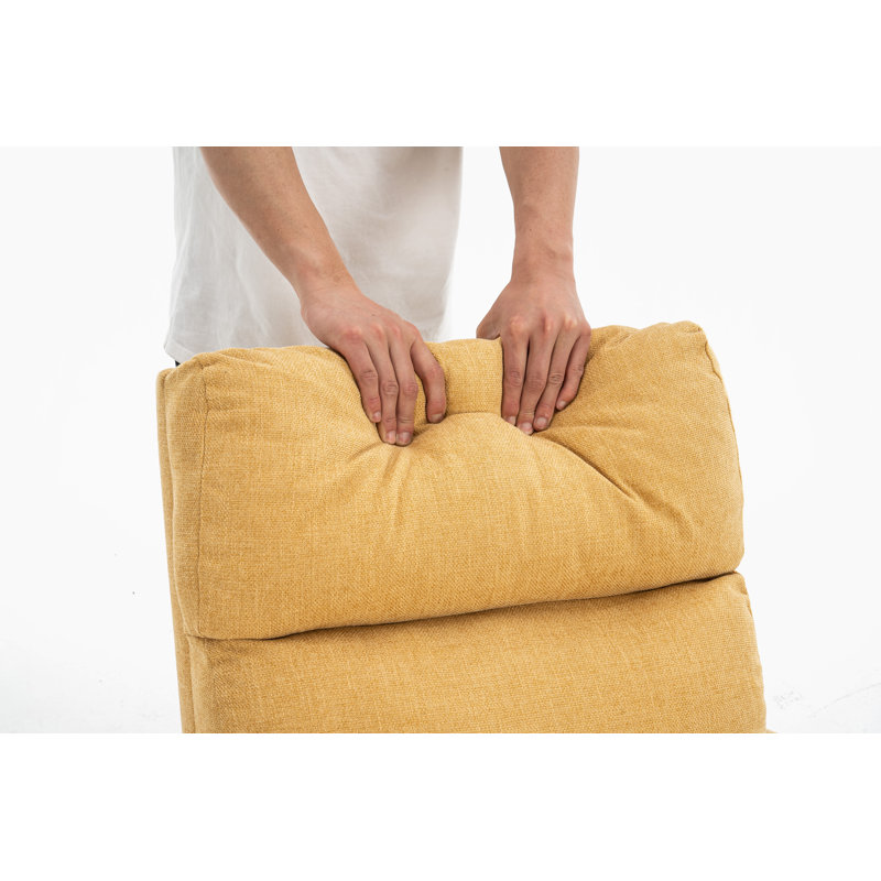 Chaise berçante en lin, Jaune