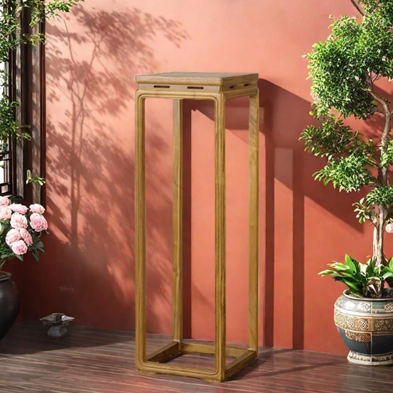 Support pour plante haute en bois massif Tenon Structur, Brun