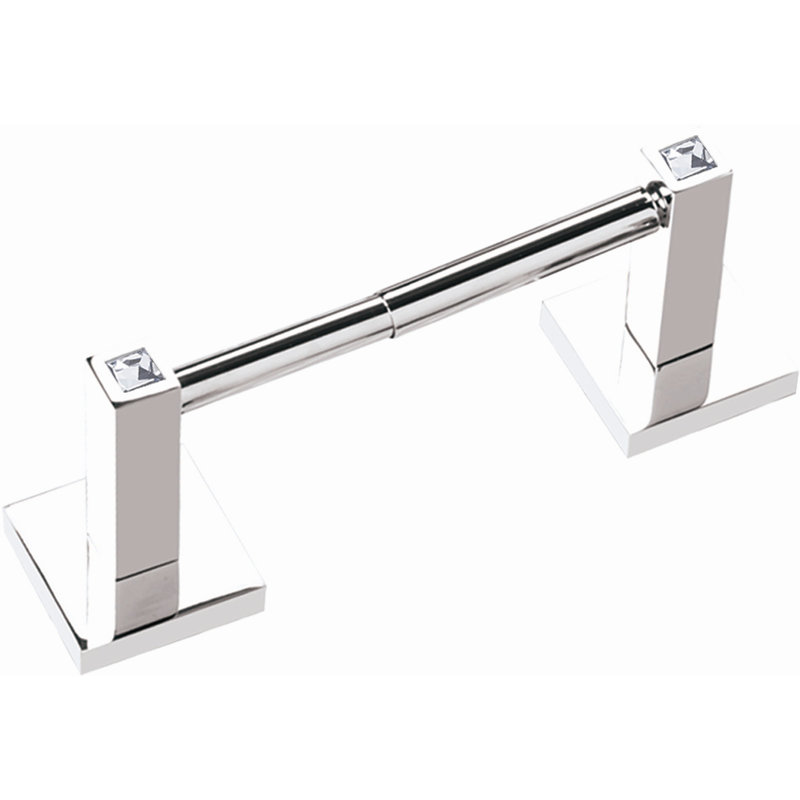 Swarovski Crystal Wall Mounted Toilet Paper Holder, Polished Chrome