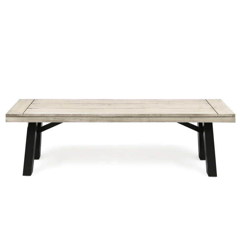 Banc en bois rustique gris, avec des panneaux de lattes attrayants, banc en bois de 61,74 pouces de long x 17,4 de haut, élégant
