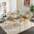 Adysun 6 - Person Glass Top Four Leg Dining Set