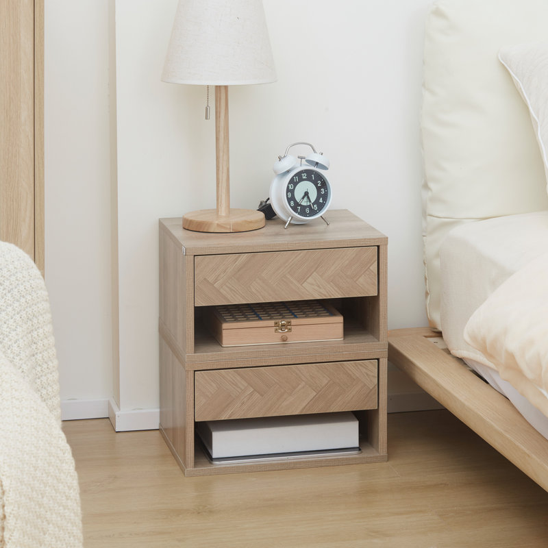 Kudeep 37 cm W Bedside Table, Natural