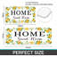 Tapis de cuisine 2 pièces Lemon Wreath Home Sweet Home Home