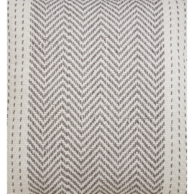 Housse et insert de coussin rectangulaire Carey, Plumes, Gris / ivoire