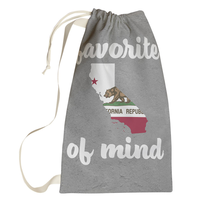 Fabric Laundry Bag with Handles, Small (64" H x 20" W x 1.5" D), California