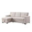 Canapé-lit modulaire réversible en tissu tissé de 84,5 po avec méridienne de rangement-1363530187