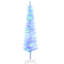 Arbre de Noël artificiel 5 pi, 250 branches, 150 lumières, blanc, feu, arbre à bourre simple de 5 pi, ignifuge de surface, processus d'assemblage rapide