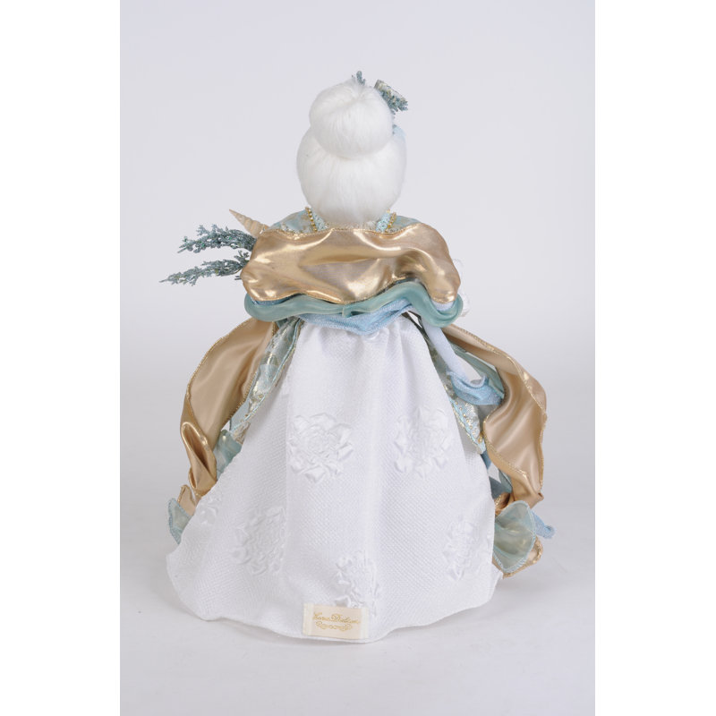 Elegant Coastal Mrs. Claus Resin Christmas Figurine