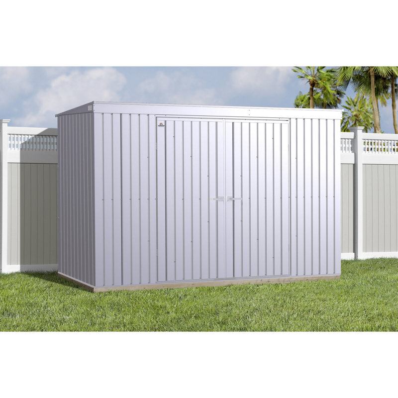 Elite Steel Storage Shed, 10X4, Galvalume