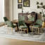 Chaise rembourrée en chenille avec pieds en bois massif-1875769561-1875769563
