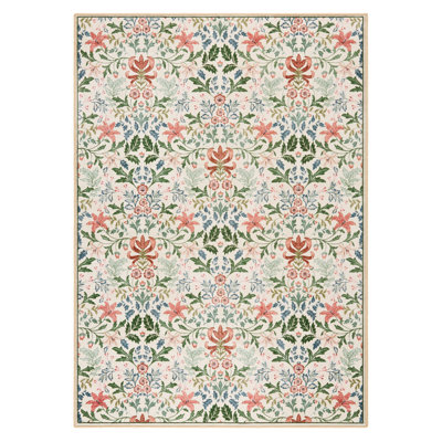 Tapis lavable à la machine rétro avec technologie AirFlo EVERWASH Haven Vintage, ivoire, 8 pi x 10 pi