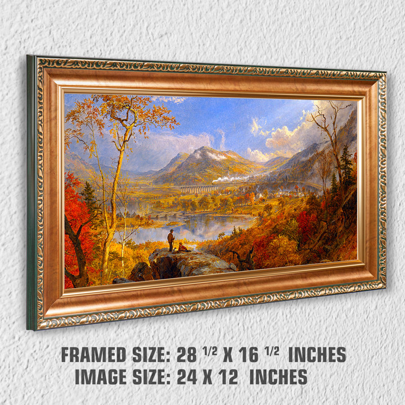 Starrucca Viaduct, Pennsylvania 1865, reproductions d'art classiques du monde, estampe numérique encadrée pour décoration intérieure, luxueux