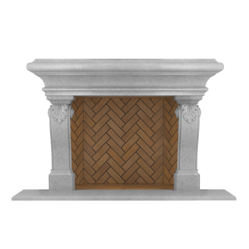 Adana Fireplace Surround, Smooth Gray