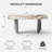 Wakenda 78.7" Modern Rectangular Sintered Stone Dining Table With Stainless Steel Base-42641468-54283286
