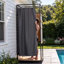 Cabine de douche d'intimité avec cadre en métal pour station de lavage de piscine, jardin et aire de rinçage à la plage