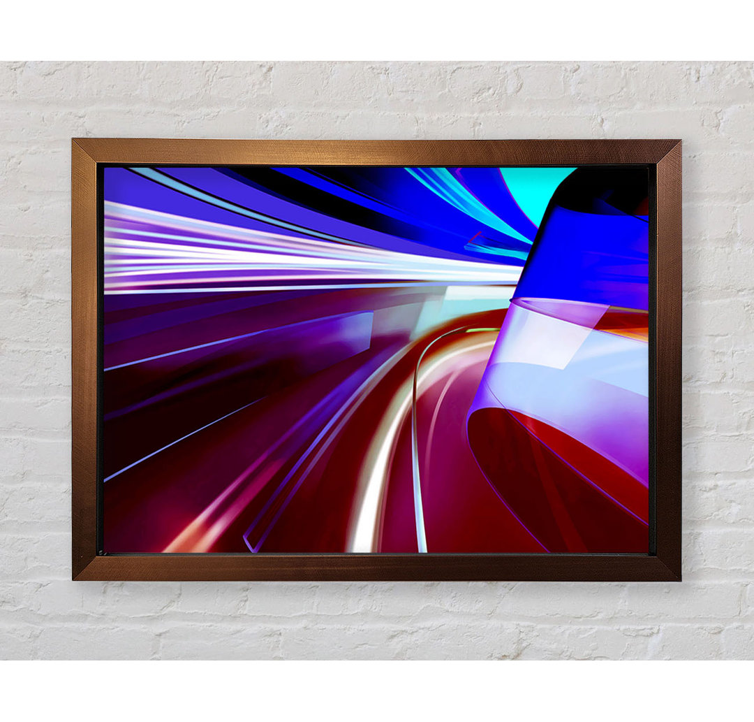 Leinwandbild Time Tunnel Rainbow Framed Print