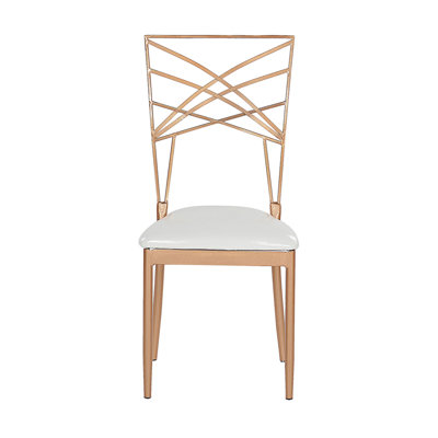 Lanny 49 cm H Tufted Faux Leather Ladder Back Side Chair