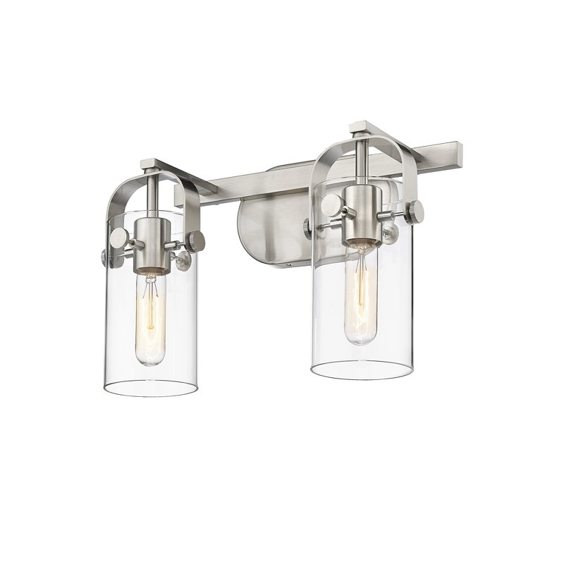 Éclairage pour meuble-lavabo mural 7 po Smethport, Transparent, Nickel poli, H 4 po x l 3,88 po x P 3,88 po