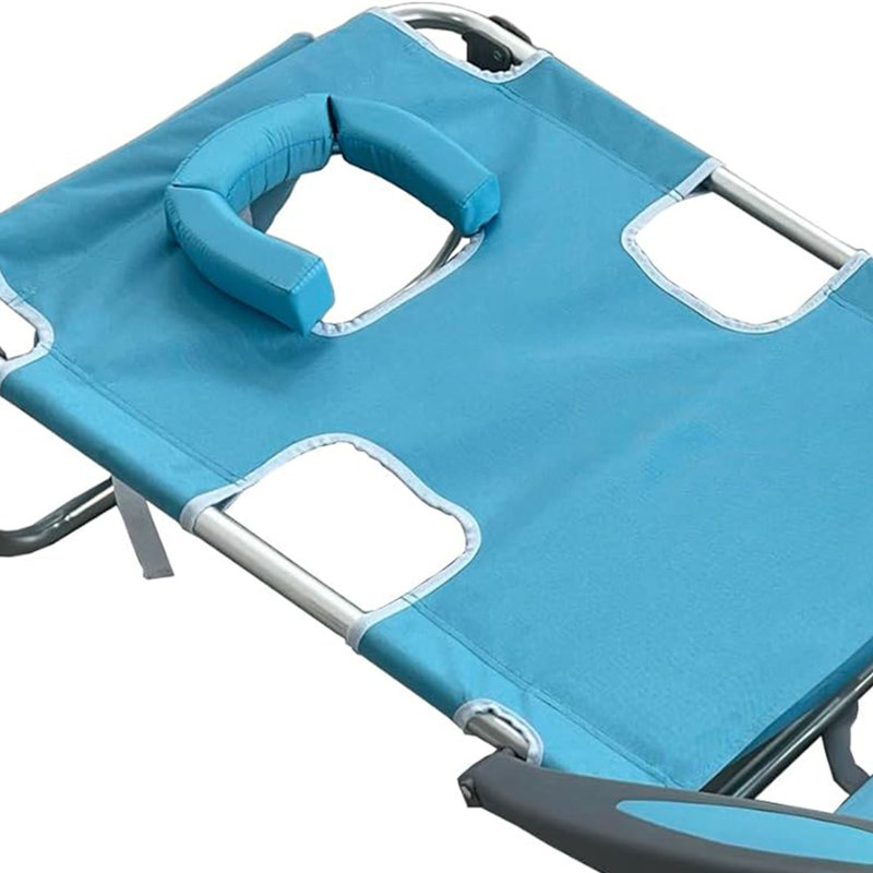 Ostrich The Deluxe Backpacker Portable Beach Chair with Cooler Bag, Light Blue