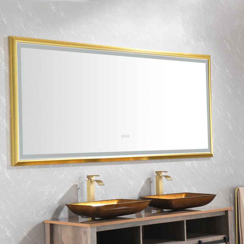 96 po X P 48 po Miroir de salle de bain H