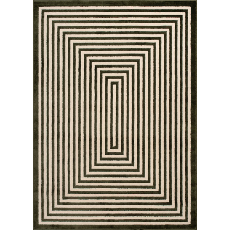 Monaco Series Abrstract Black/Gray/Ivory/Beige Area Rug