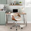 Chaise de bureau en noyer et crème