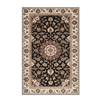Machine Washable Persian Gray Area Rug