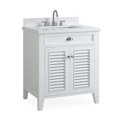 Meuble-lavabo blanc 30 po Kalani