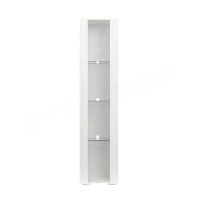 Side Cabinet With Aluminum Strip Lamp,With Large Storage Space