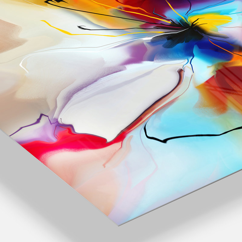 Creative Flower - impression d'art graphique, H 12 po x l 20 po x P 1 po, Métal métal