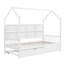 Lit en bois avec couchette, lit pour enfant avec tablette