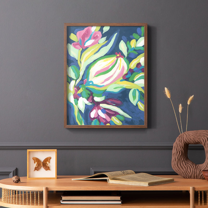 Blue Tropics III, reproduction encadrée - bois massif, Brun, H 20 po x l 16 po