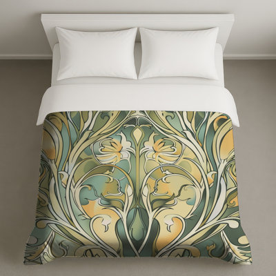 Floral Bedding Pattern Duvet Cover Art Deco