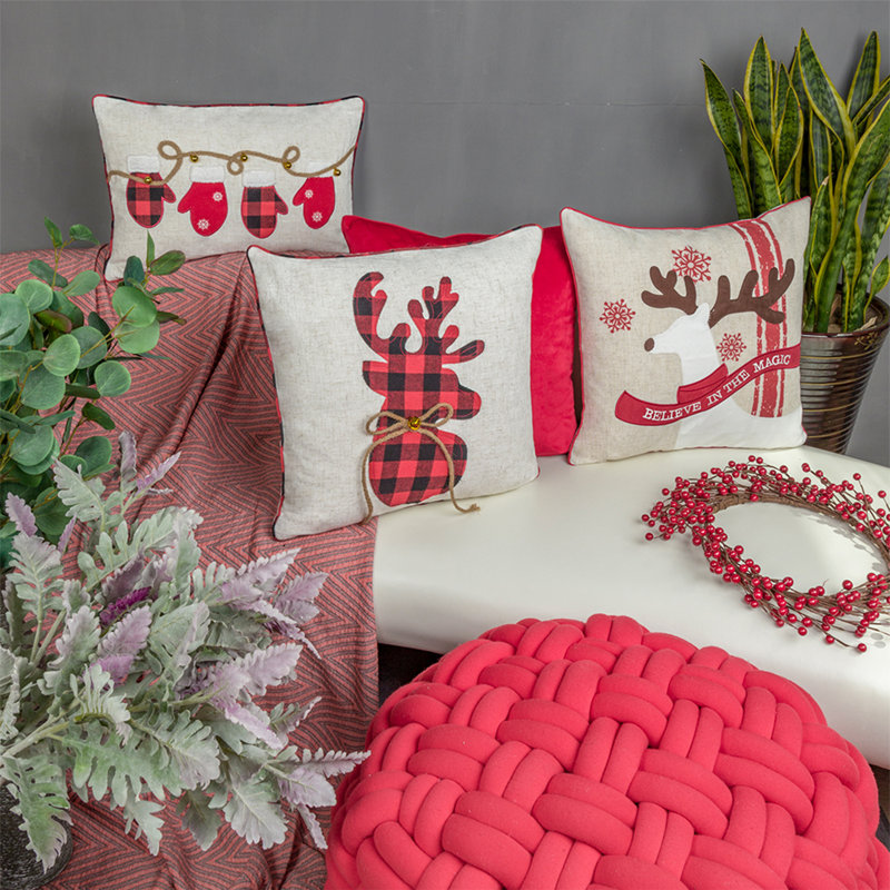 Housse de coussin décoratif Christmas Christmas Reindeer