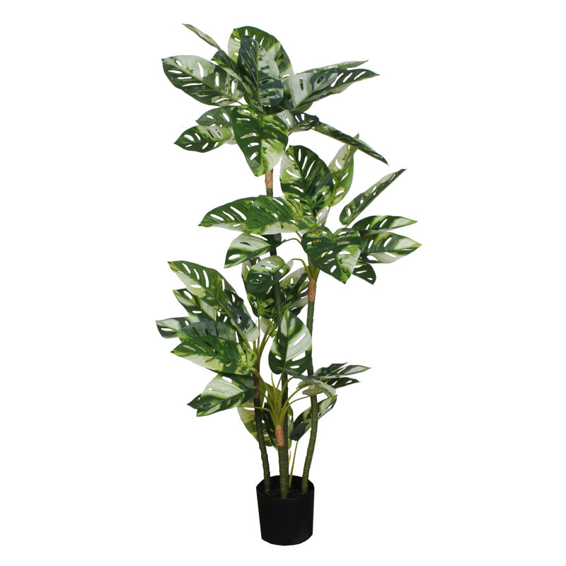 130cm Faux Philodendron Tree in Pot