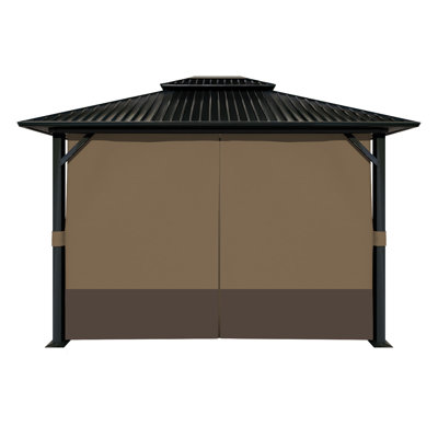 Aoodor Replacement 4-Panel Gazebo Sidewall Curtains