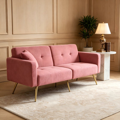 Teddy Convertible Sofa Bed,3 Position Adjustable Settee With Storage Pockets
