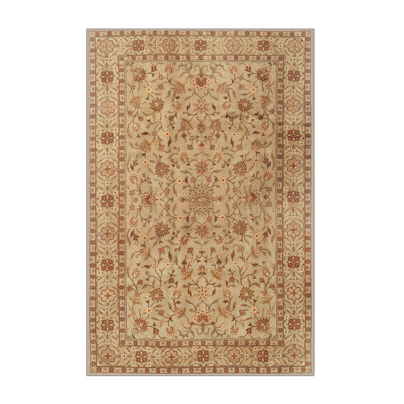 Tapis traditionnel brun clair / beige Cortia, Rectangle 5 pi x 7 pi