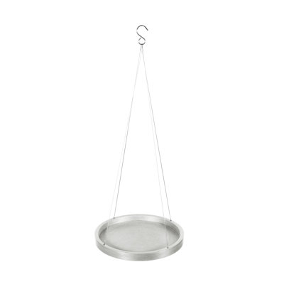 Ecopots Indoor/Outdoor Round Recycled Plastic Modern Hanging Saucer, 14"