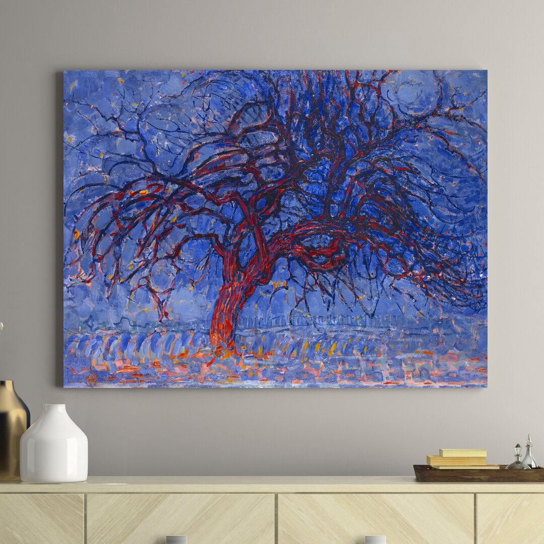 Leinwandbild Evening Red Tree von Piet Mondrian