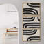 Forme géométrique de la ligne «Black and Beige Spiral Polygon Collage Abstract Patterns Illustration», 3 pièces-100136250-100136249